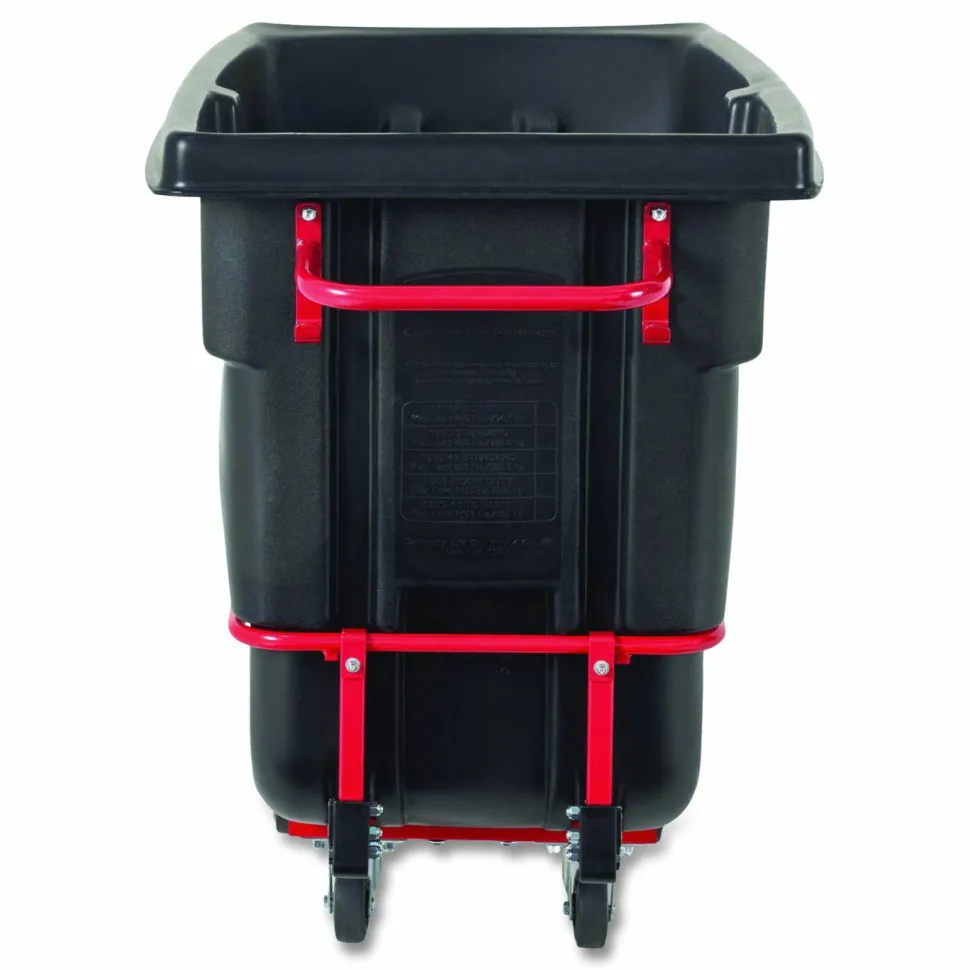 Rubbermaid Commercial 1 cu yd BRUTE Rotomolded Tilt Truck, 1,250 lb Capacity, Black