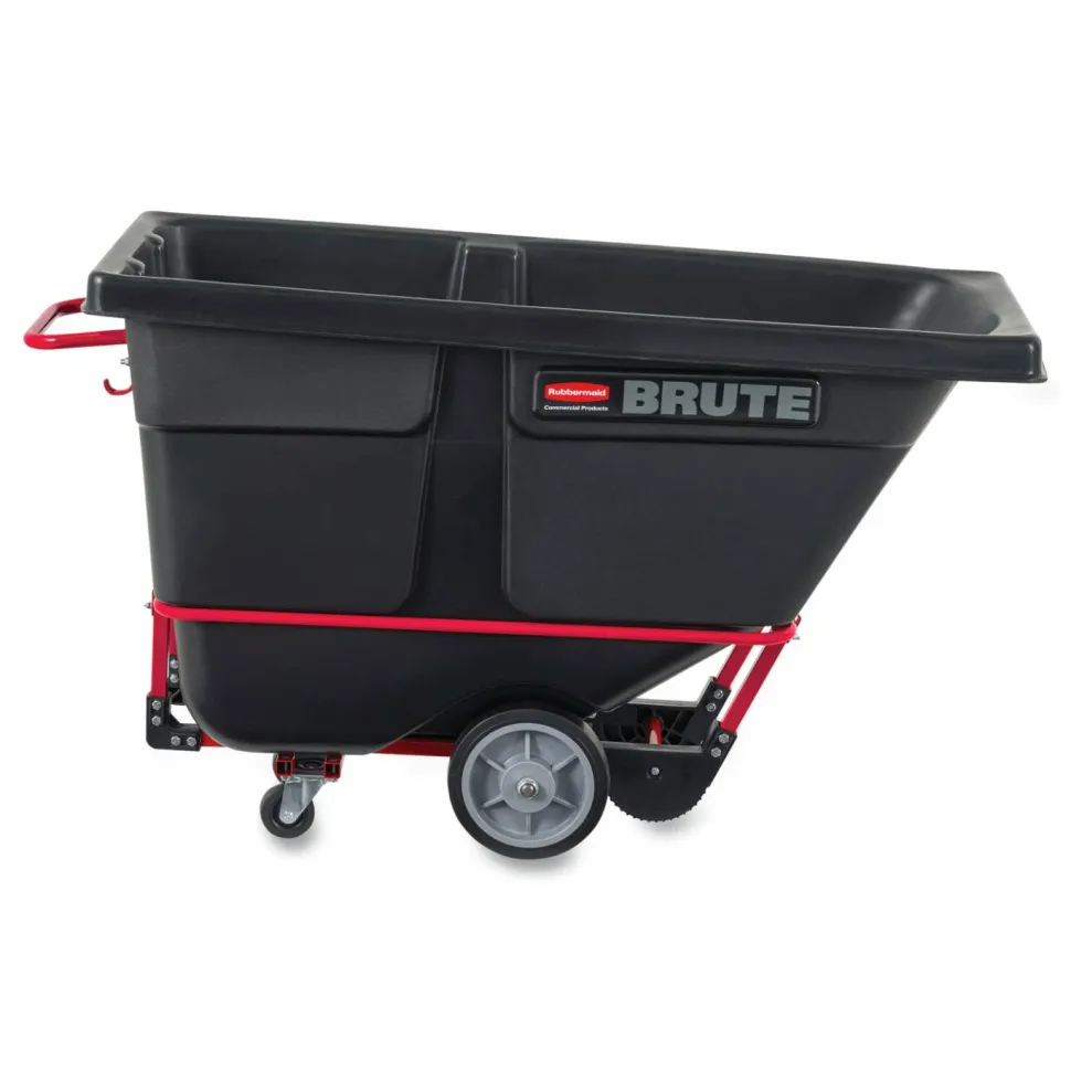 Rubbermaid Commercial 1 cu yd BRUTE Rotomolded Tilt Truck, 1,250 lb Capacity, Black