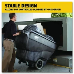 Rubbermaid Commercial 0.75 cu yd Structural Foam Tilt Truck, 600 lb Capacity, Black