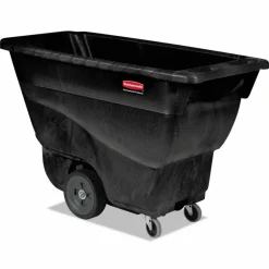 Rubbermaid Commercial 0.5 cu yd Structural Foam Tilt Truck, Utility Duty, 450 lb Capacity, Black