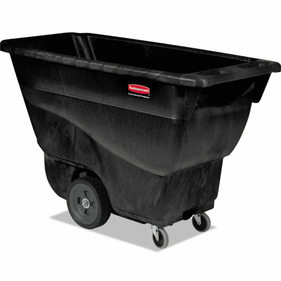 Rubbermaid Commercial 0.5 cu yd Structural Foam Tilt Truck, Utility Duty, 450 lb Capacity, Black
