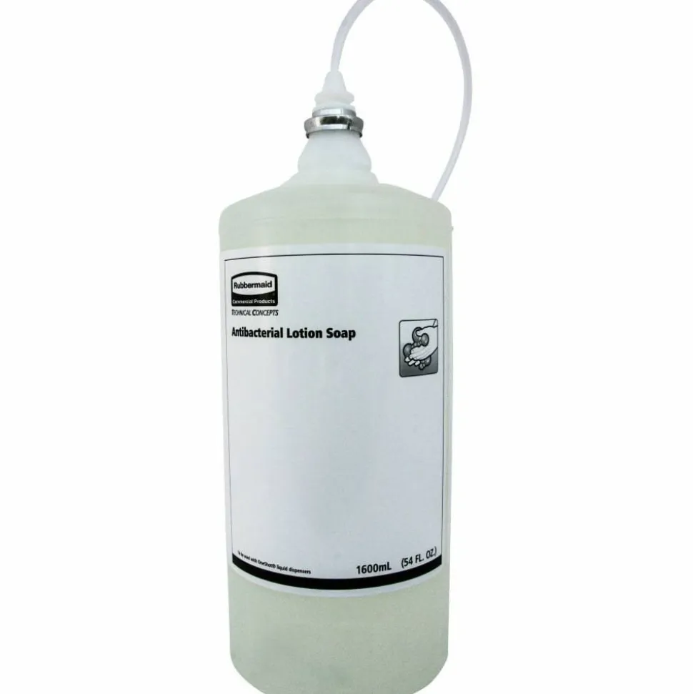 Rubbermaid Commercial Dispenser Antimicrobial Liquid Soap, Light Floral Scent, 27.1 Oz.,Pack Of 4 Bottles