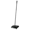 Rubbermaid Commercial Dual Action Sweeper, 44" Steel/Plastic Handle, Black/Yellow
