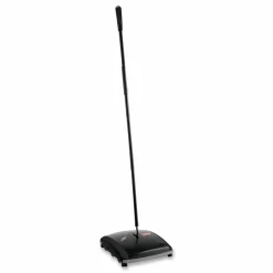 Rubbermaid Commercial Dual Action Sweeper, 44" Steel/Plastic Handle, Black/Yellow