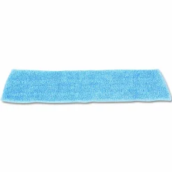 Rubbermaid Commercial Economy Wet Mopping Pad, Microfiber, 18", Blue, 12/Carton