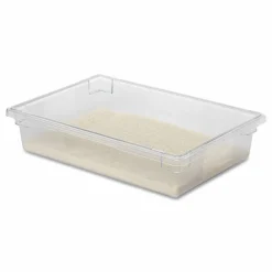 Rubbermaid Commercial Food/Tote Boxes, 8.5 gal, 26 x 18 x 6, Clear, Plastic