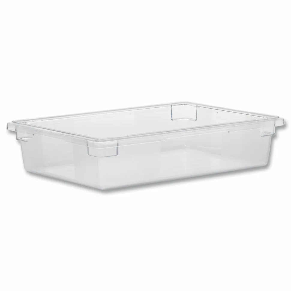 Rubbermaid Commercial Food/Tote Boxes, 8.5 gal, 26 x 18 x 6, Clear, Plastic