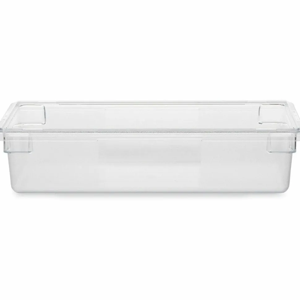 Rubbermaid Commercial Food/Tote Boxes, 8.5 gal, 26 x 18 x 6, Clear, Plastic
