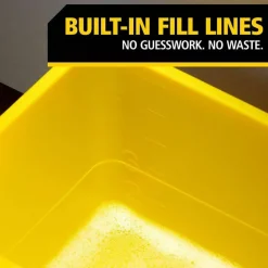 Rubbermaid Commercial Glass/Window Cleaning Bucket and Lid, 6 gal, Yellow