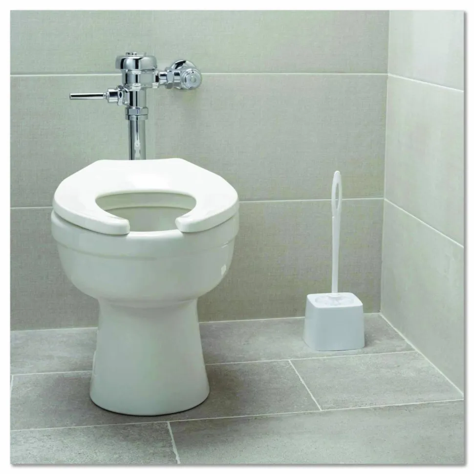 Rubbermaid Commercial-Grade Toilet Bowl Brush Holder, 5" Diameter, White