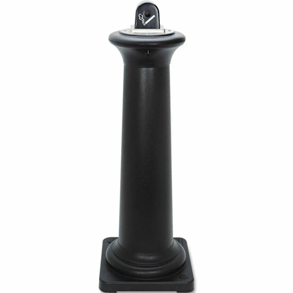 Rubbermaid Commercial GroundsKeeper Tuscan Receptacle, 22.05 gal, 13 dia x 38.38h, Black