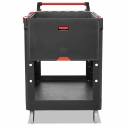 Rubbermaid Commercial Heavy Duty Adaptable Utility Cart, Plastic, 2 Shelves, 500 lb Capacity, 25.2