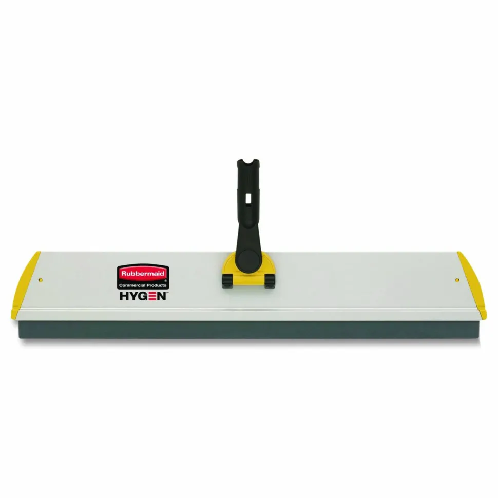 Rubbermaid Commercial HYGEN HYGEN Quick Connect Single-Sided Frame, Squeegee, 24 x 4.5, Aluminum, Yellow
