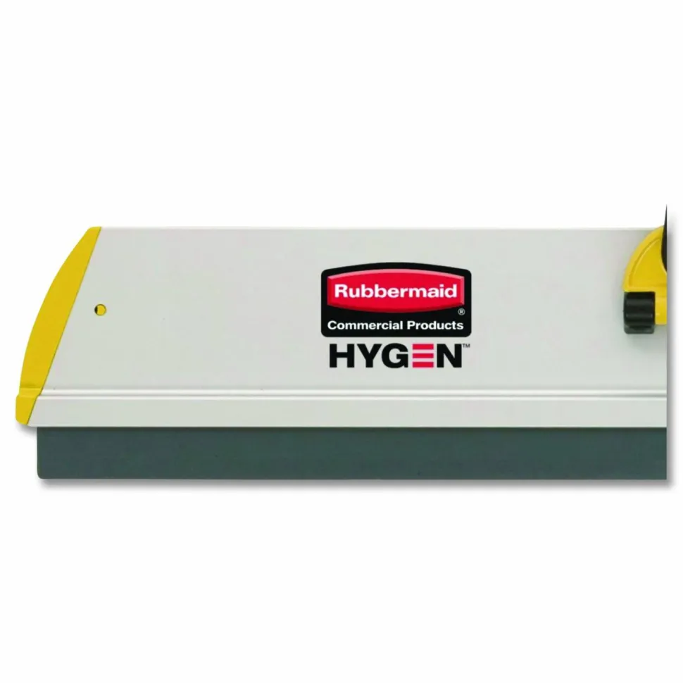 Rubbermaid Commercial HYGEN HYGEN Quick Connect Single-Sided Frame, Squeegee, 24 x 4.5, Aluminum, Yellow