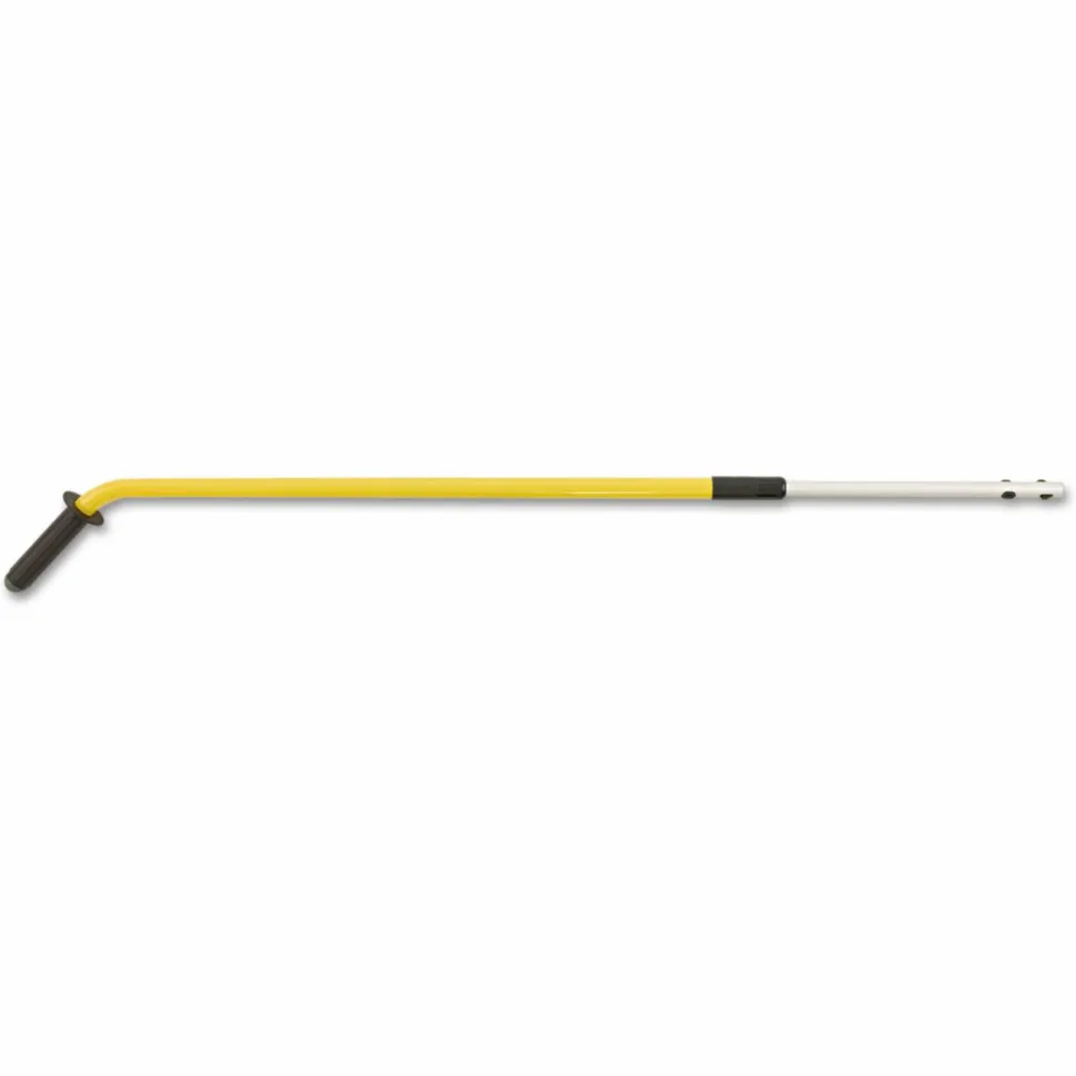 Rubbermaid Commercial HYGEN HYGEN Quick-Connect Ergo Adjustable Handle, 48" to 72", Black/Yellow