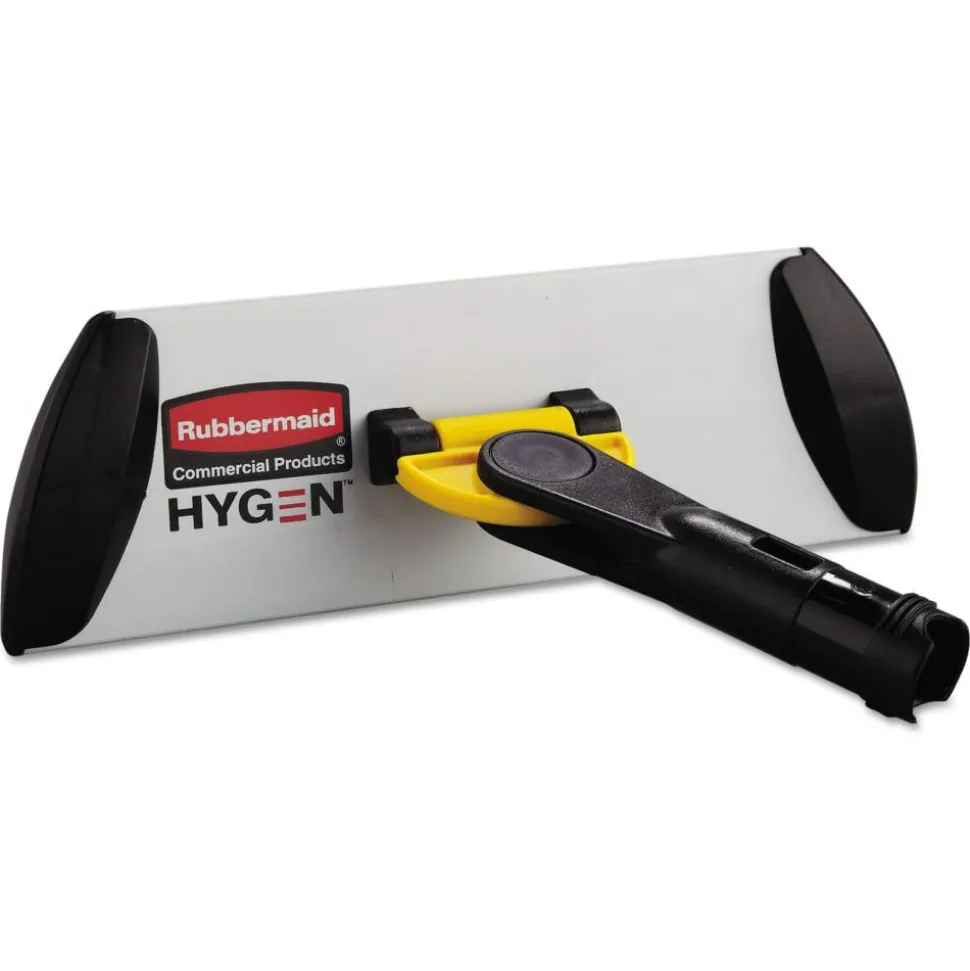 Rubbermaid Commercial HYGEN HYGEN Quick Connect Single-Sided Frame, Wet/Dry Mop 17.19 x 3, Aluminum, Yellow