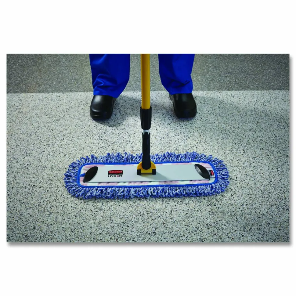 Rubbermaid Commercial HYGEN HYGEN Quick Connect Single-Sided Frame, Wet/Dry Mop 17.19 x 3, Aluminum, Yellow