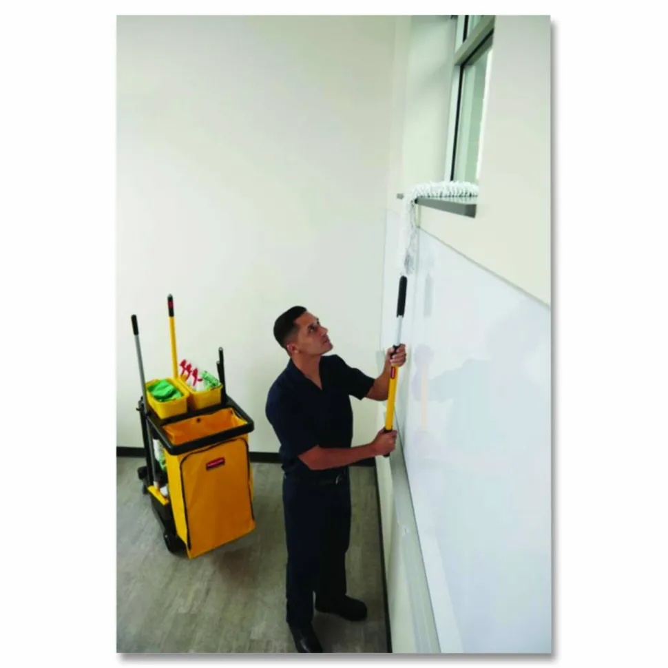 Rubbermaid Commercial HYGEN HYGEN Quick-Connect Extension Handle, 1.6 ft to 3.3 ft, Yellow/Black
