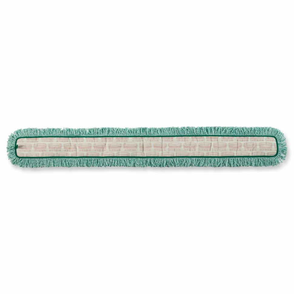 Rubbermaid Commercial HYGEN HYGEN Dust Mop Heads With Fringe, Green, 48", Microfiber