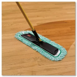 Rubbermaid Commercial HYGEN HYGEN Microfiber Fringed Dust Mop Pad, 24w x 9d, Green