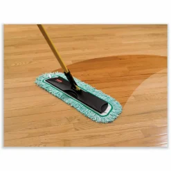 Rubbermaid Commercial HYGEN HYGEN Dust Mop Heads With Fringe, Green, 60", Microfiber, Cut-End