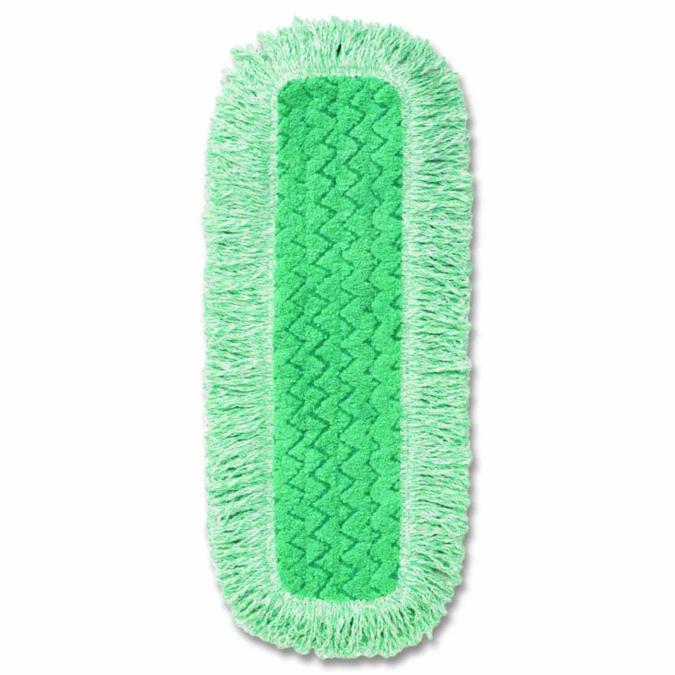 Rubbermaid Commercial HYGEN Microfiber Fringe Dust Mop, 5 3/4"W x 20 3/4"L, Green