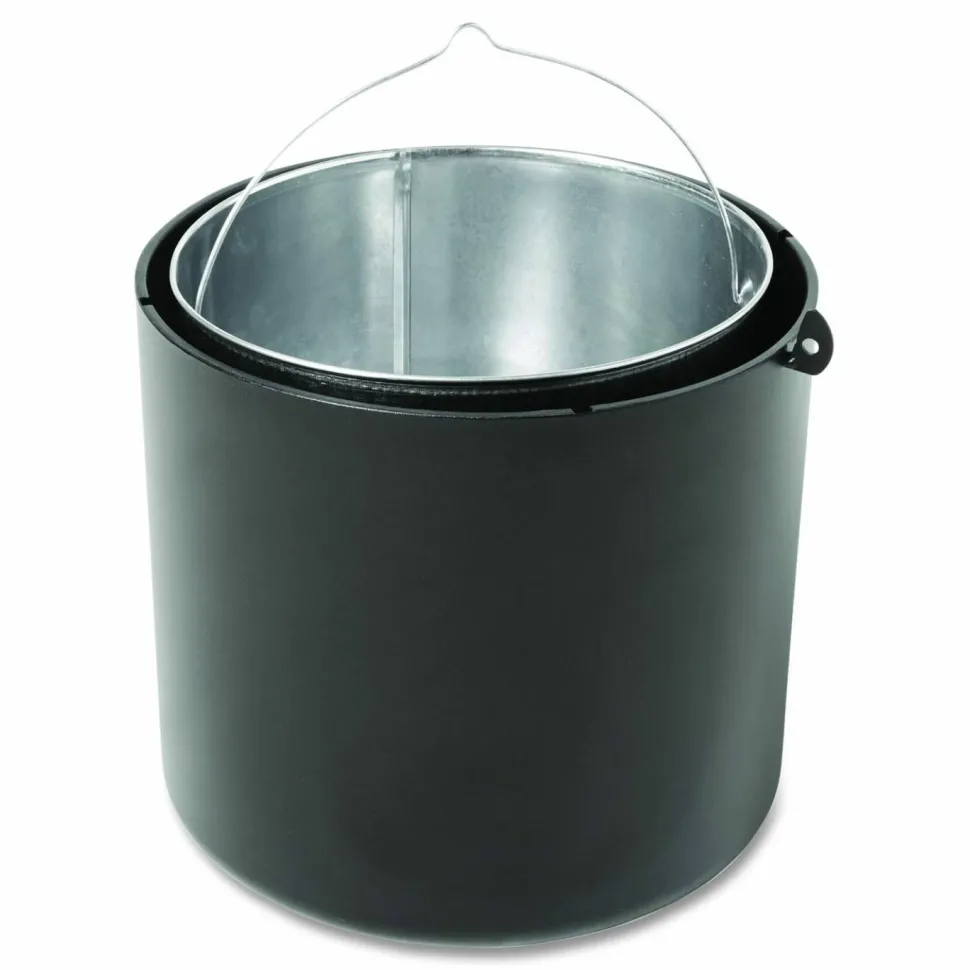 Rubbermaid Commercial Infinity Traditional Smoking Receptacle, 4.1 gal, 13 dia x 39h High, Black