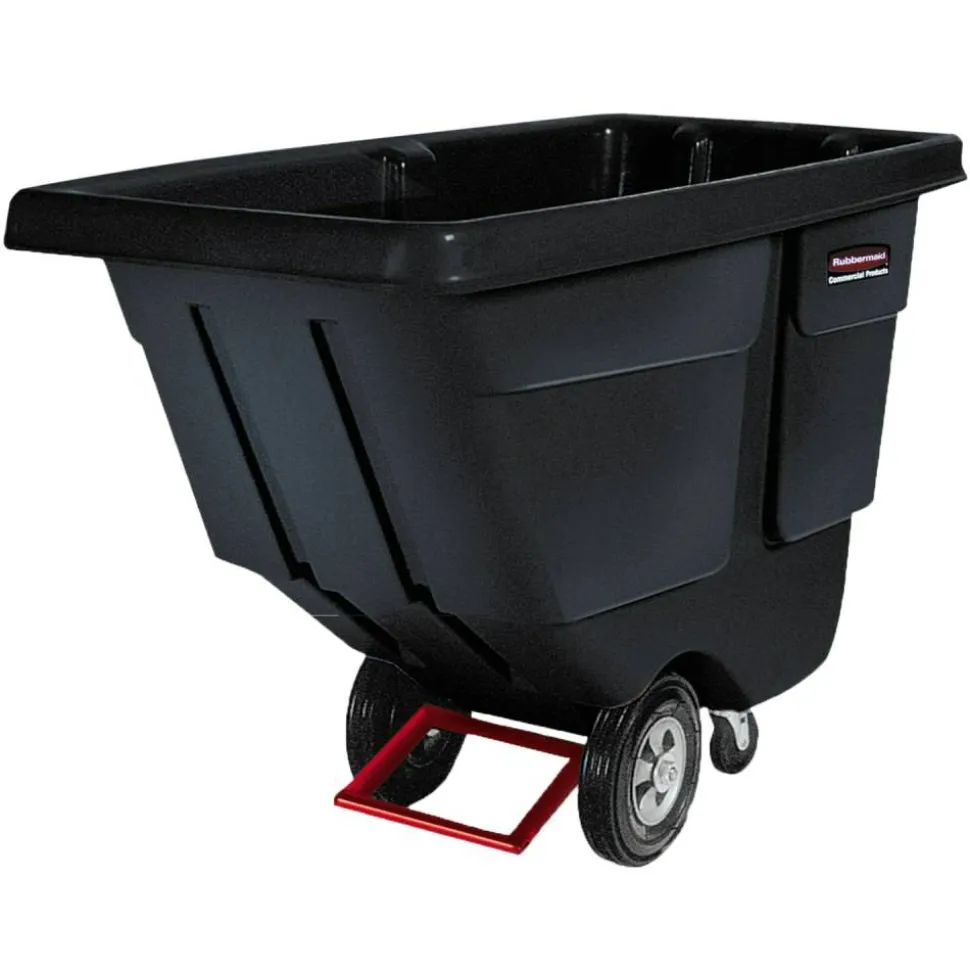 Rubbermaid Commercial 850lb Capacity Utility Tilt Truck, 850 lb Capacity, 33.50"W x 72.20"D x 43.80"H, Black