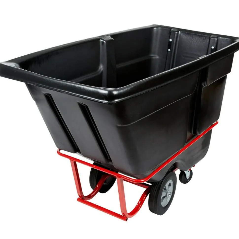 Rubbermaid Commercial 1250 lb Capacity Standard Duty Tilt Truck, 1250 lb Capacity, 33.50"W x 72.20"D x 43.80"H, Black