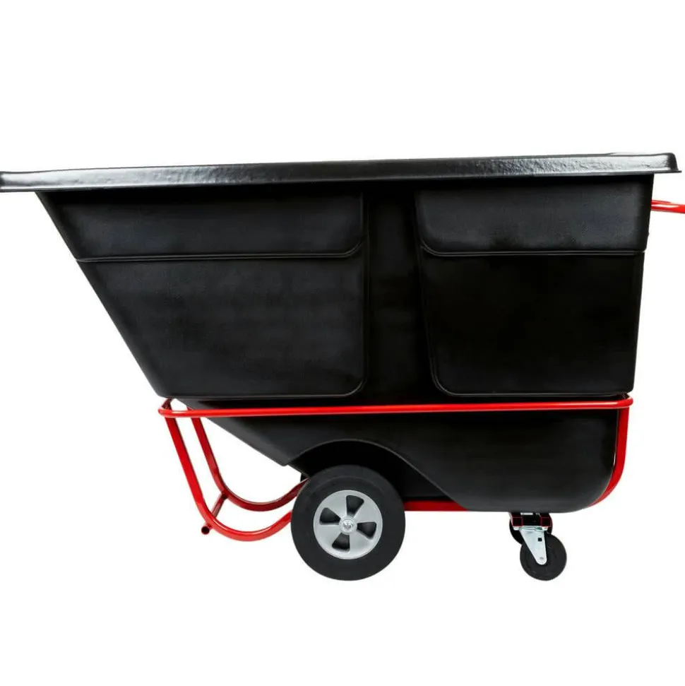 Rubbermaid Commercial 1250 lb Capacity Standard Duty Tilt Truck, 1250 lb Capacity, 33.50"W x 72.20"D x 43.80"H, Black