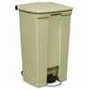 Rubbermaid Commercial Legacy Step-On Receptacle, 23 gal, Polyethylene, Beige