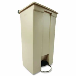 Rubbermaid Commercial Legacy Step-On Receptacle, 23 gal, Polyethylene, Beige