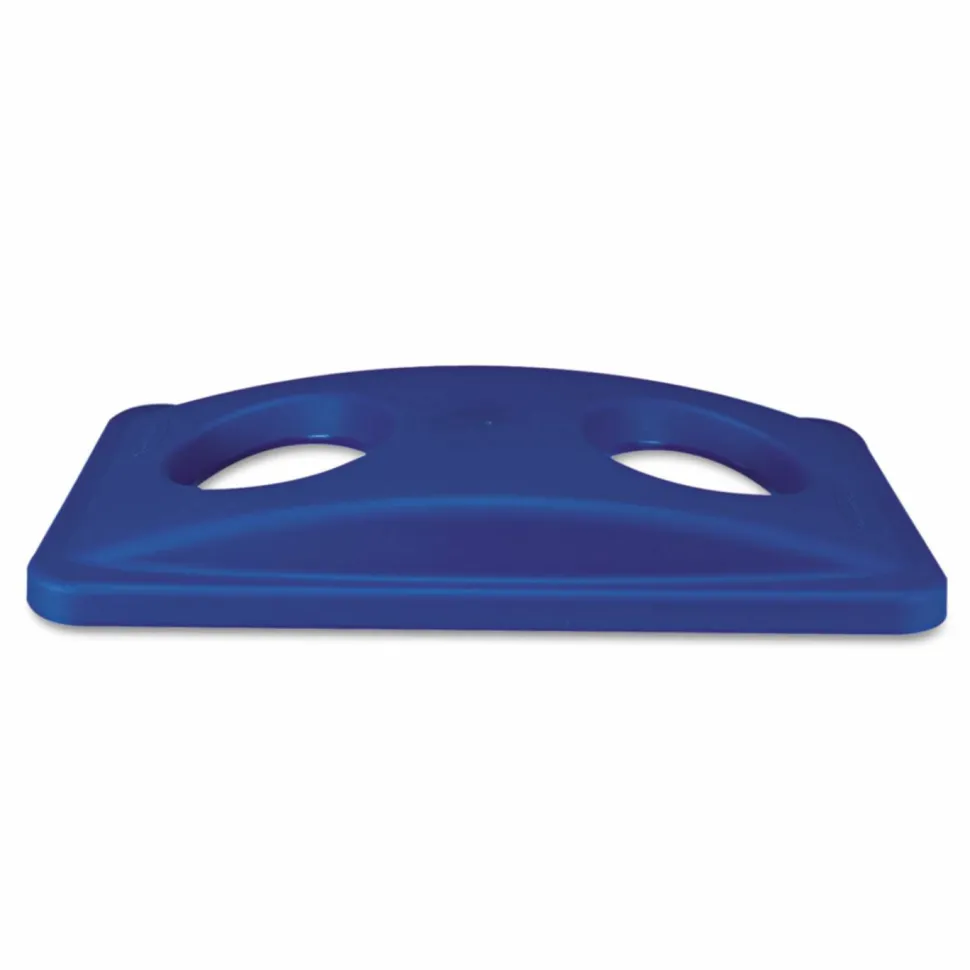 Rubbermaid Commercial Lid for Slim Jim Bottle Recycling Container, 20.38w x 11.38d x 2.75h, Blue