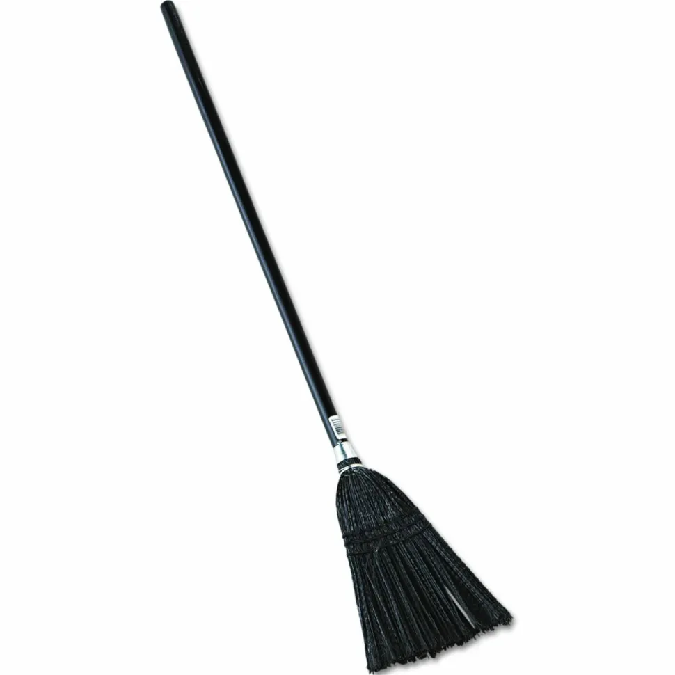Rubbermaid Commercial Lobby Pro Synthetic-Fill Broom, Synthetic Bristles, 37.5" Overall Length, Black