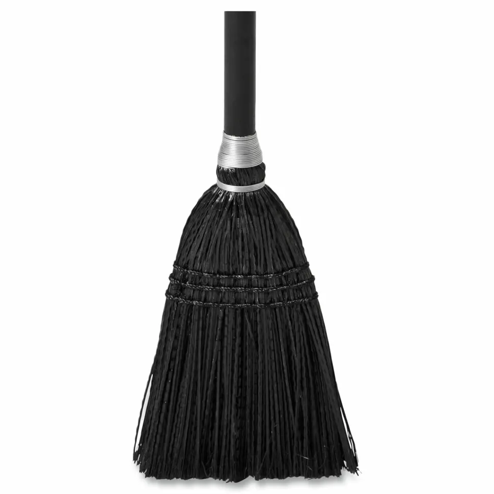 Rubbermaid Commercial Lobby Pro Synthetic-Fill Broom, Synthetic Bristles, 37.5" Overall Length, Black