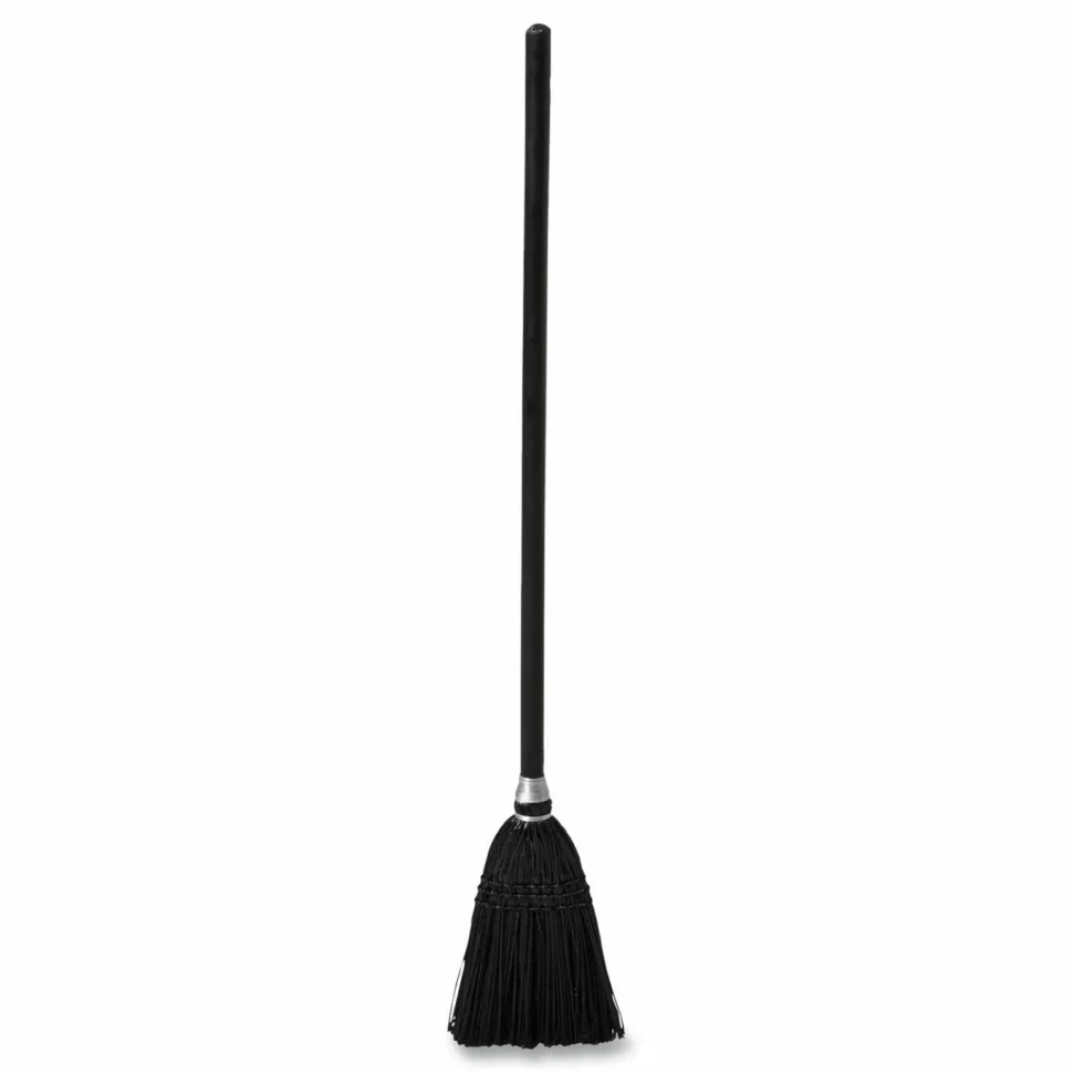Rubbermaid Commercial Lobby Pro Synthetic-Fill Broom, Synthetic Bristles, 37.5" Overall Length, Black