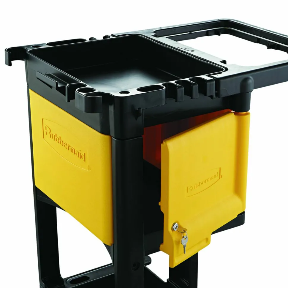 Rubbermaid Commercial Locking Cabinet, For Rubbermaid Commercial Cleaning Carts, Yellow