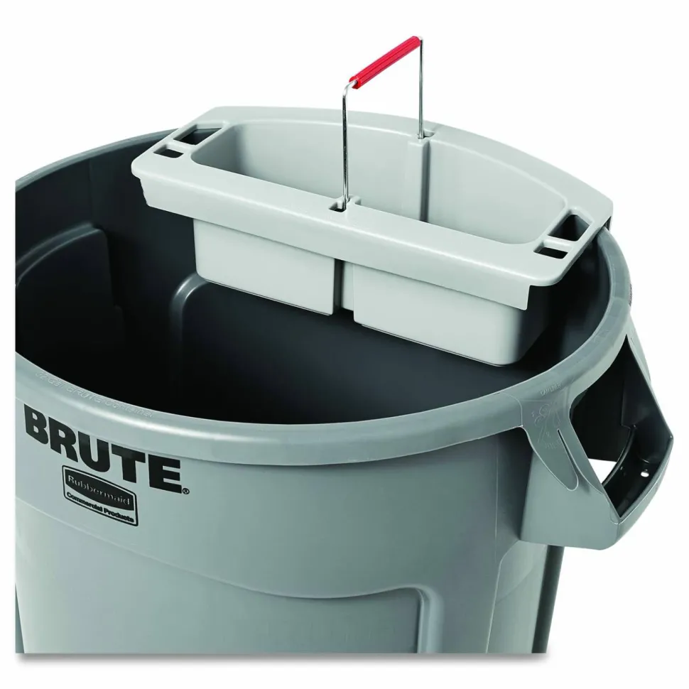 Rubbermaid Commercial Maid Caddy, Two Compartments, 16 x 9 x 5, Gray