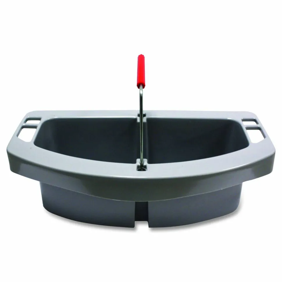 Rubbermaid Commercial Maid Caddy, Two Compartments, 16 x 9 x 5, Gray