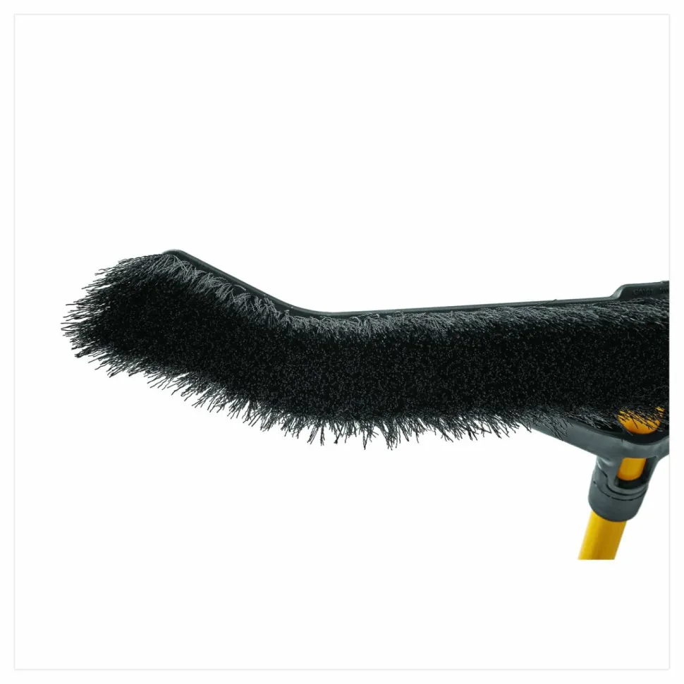 Rubbermaid Commercial Maximizer Push-to-Center Broom, 18 x 58.13, Polyproylene Bristles, Steel Handle, Yellow/Black