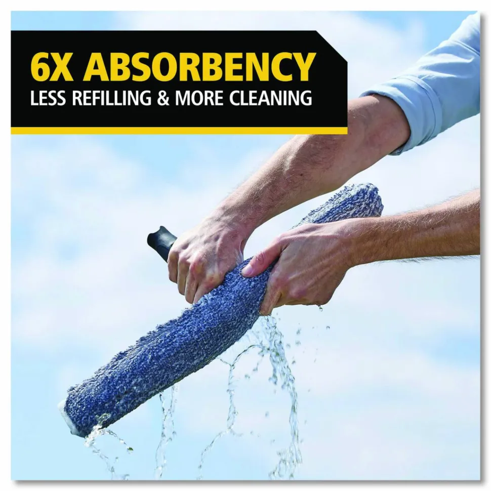 Rubbermaid Commercial Microfiber Glass/Window Cleaning Washer Sleeve, 18" Wide Blade