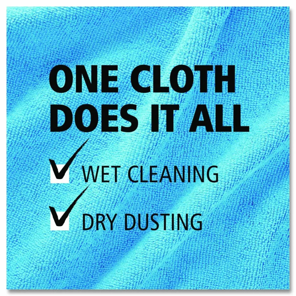 Rubbermaid Commercial Microfiber Cleaning Cloths, 16 x 16, Green, 24/Pack