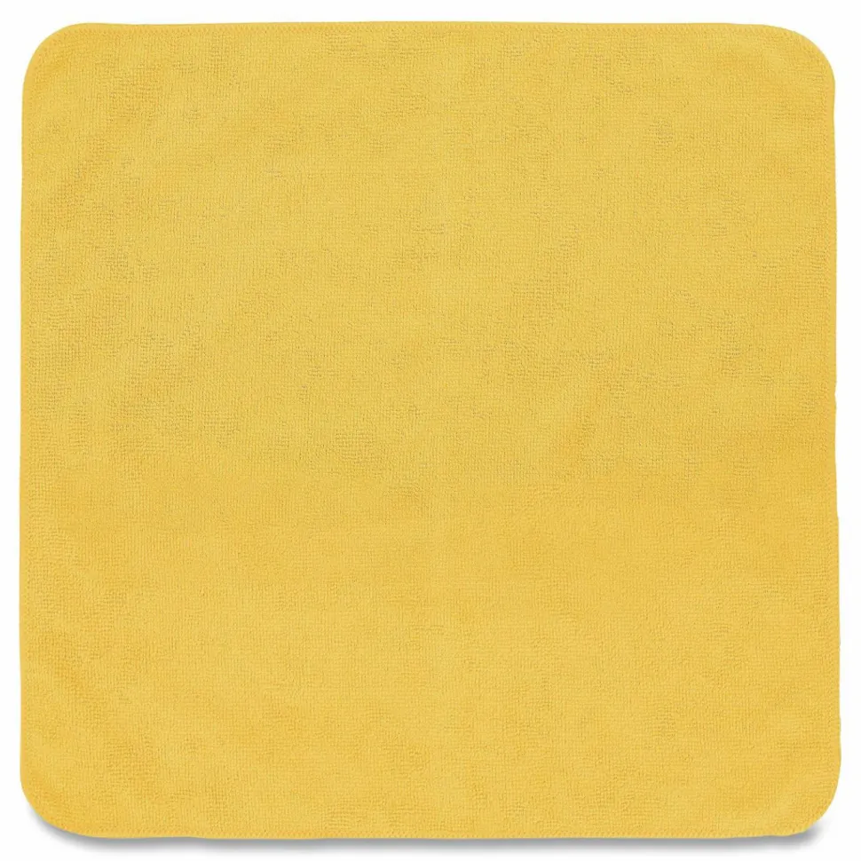 Rubbermaid Commercial Microfiber Cleaning Cloths, 16 x 16, Yellow, 24/Pack