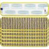 Rubbermaid Commercial Microfiber Scrubber Pad, Vertical Polyprolene Stripes, 18", Yellow, 6/Carton