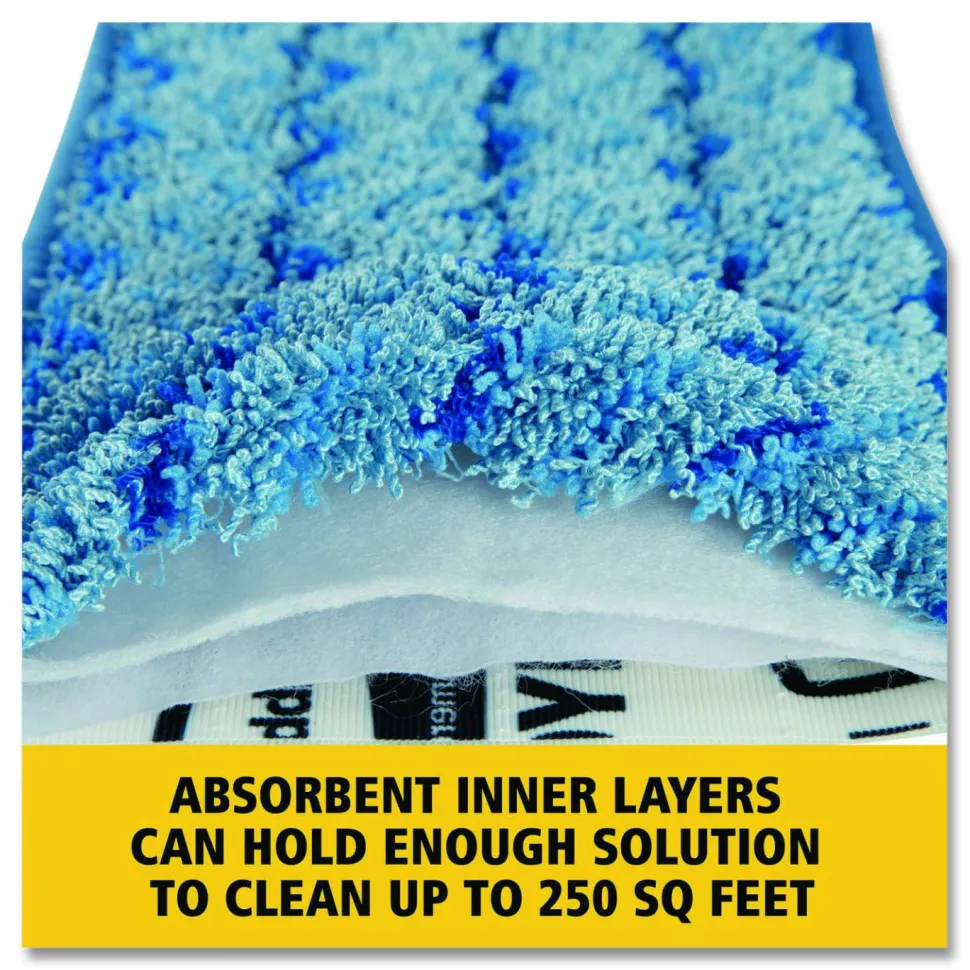 Rubbermaid Commercial Microfiber Wet Mopping Pad, 18.5" x 5.5" x 0.5", Green, 12/Carton