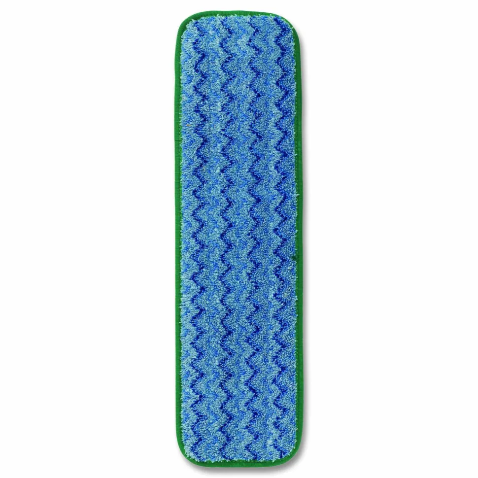 Rubbermaid Commercial Microfiber Wet Mopping Pad, 18.5" x 5.5" x 0.5", Green, 12/Carton