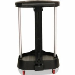 Rubbermaid Commercial Premium Step-On Linen Hamper, 30 gal, 20.38w x 22.25d x 37.88h, Aluminum/Plastic, Black