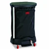 Rubbermaid Commercial Premium Step-On Linen Hamper Bag, 30 gal, 13.38w x 19.88d x 29.25h, Nylon, Black