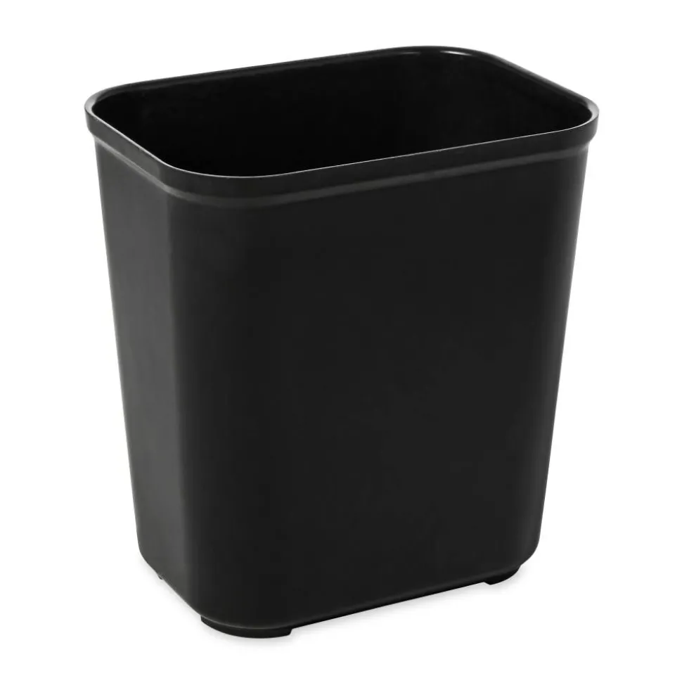 Rubbermaid Commercial Products Fire Resistant Wastebasket 28 QT Black, for Hospitals/Schools/Hotels/Offices (FG254300BLA)