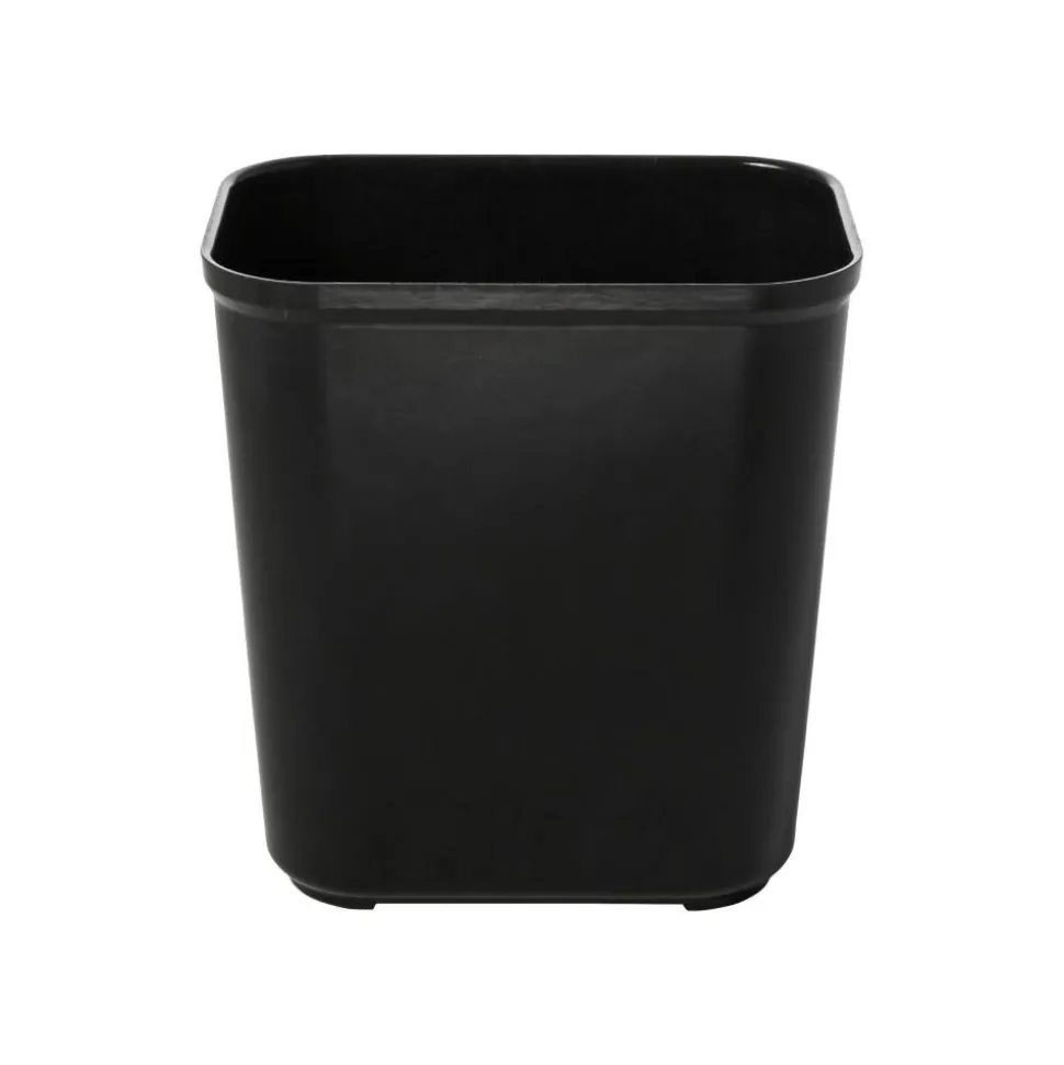Rubbermaid Commercial Products Fire Resistant Wastebasket 28 QT Black, for Hospitals/Schools/Hotels/Offices (FG254300BLA)